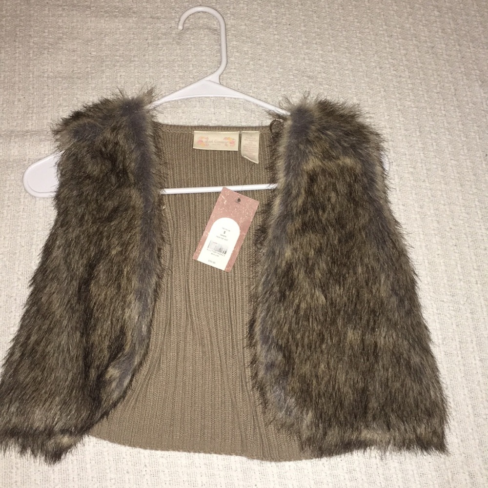 Red Camel Furry Vest